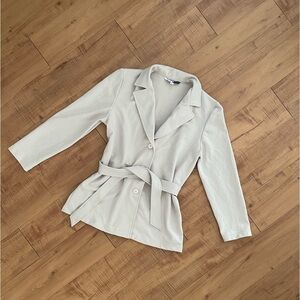 Women's Beige Belted Jacket Brand New Vintage